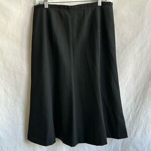 Talbots black A-line flare midi-maxi skirt, size 14